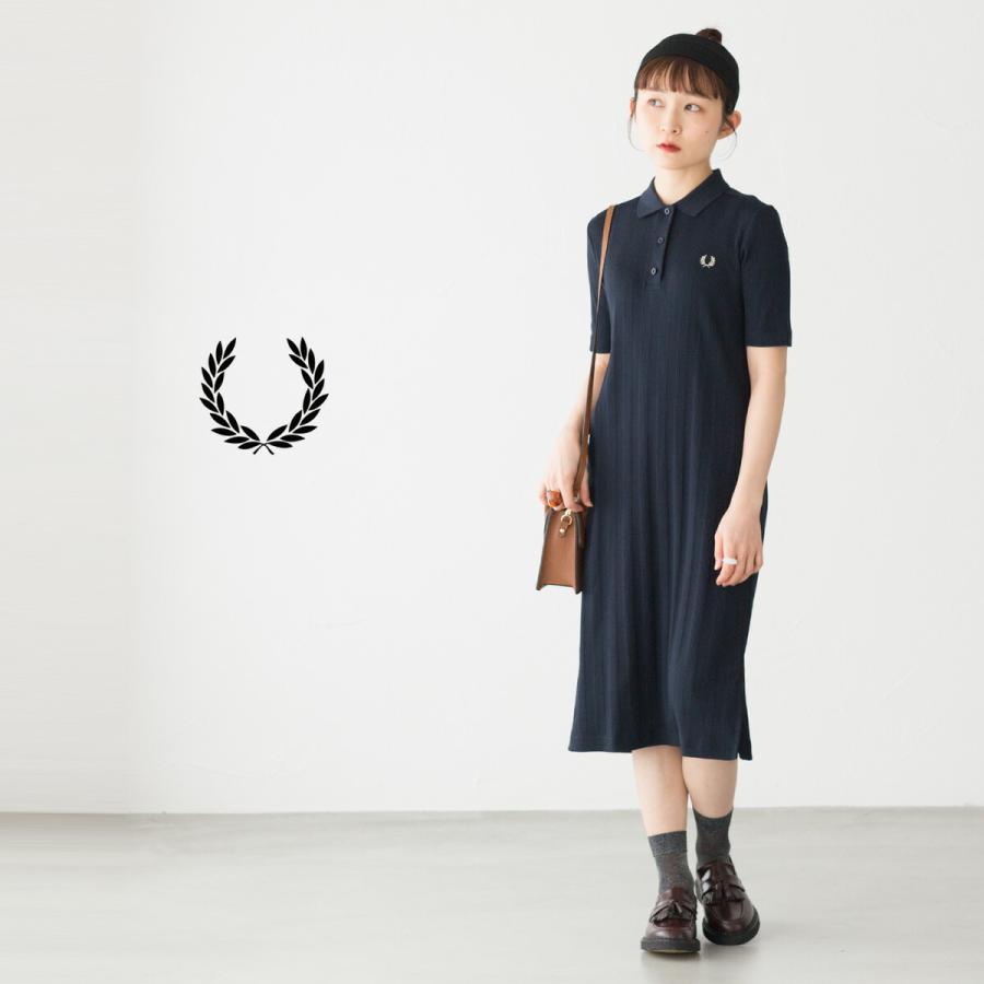 FRED PERRY フレッドペリー リブ ポロ シャツ ドレス D9169 FRED PERRY フレッドペリー リブ ポロ シャツ ドレス D9169
