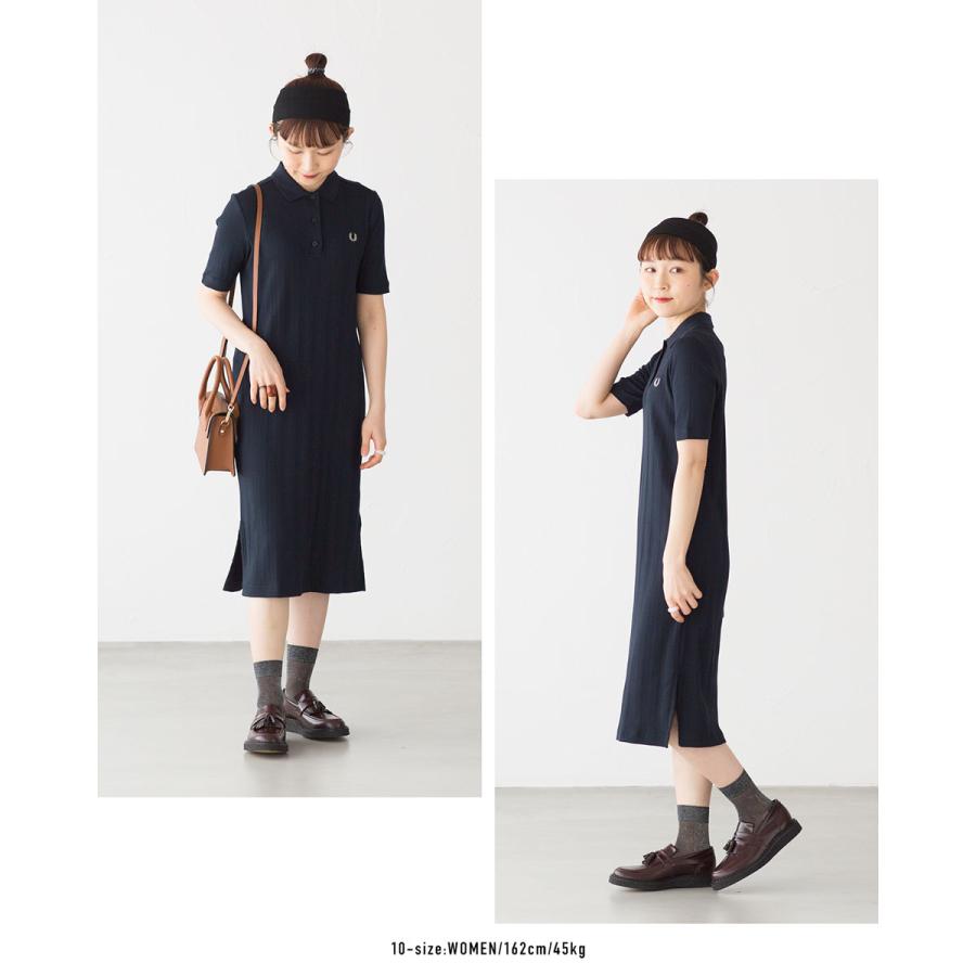 FRED PERRY フレッドペリー リブ ポロ シャツ ドレス D9169 FRED PERRY フレッドペリー リブ ポロ シャツ ドレス D9169