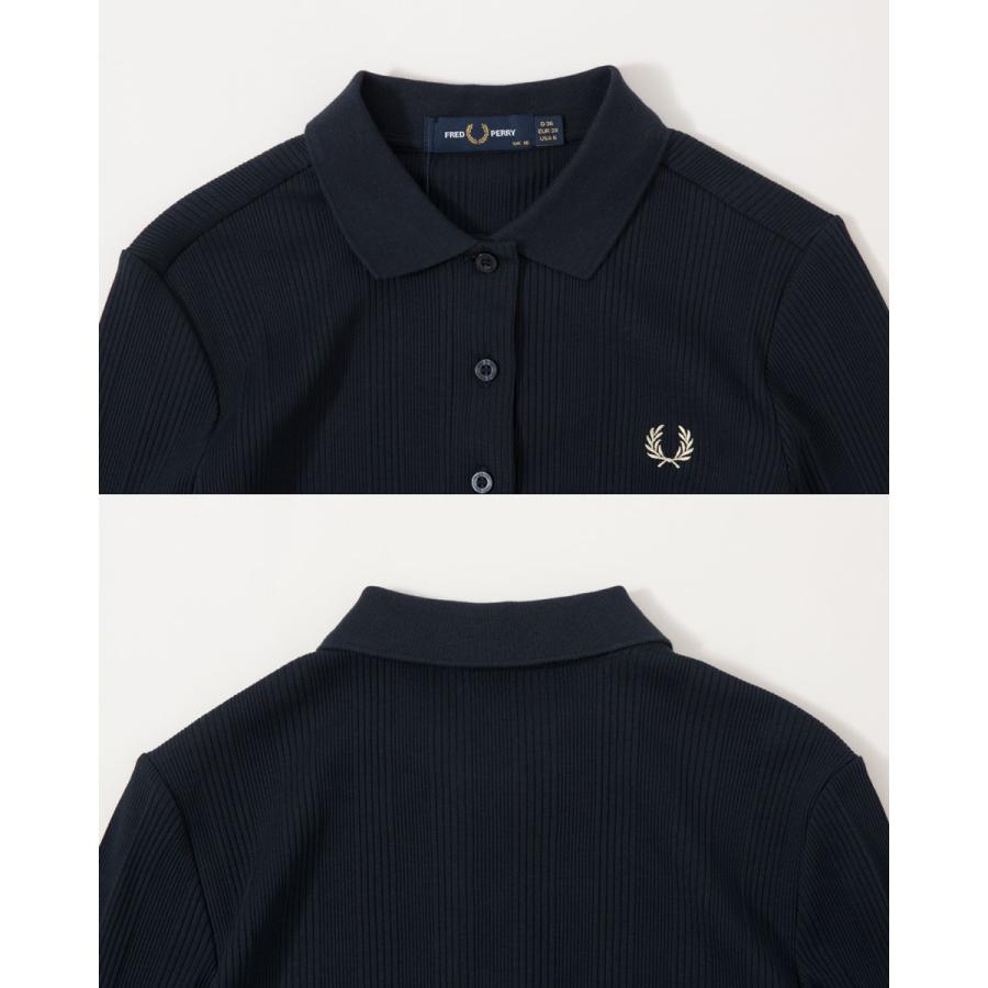 FRED PERRY フレッドペリー リブ ポロ シャツ ドレス D9169 FRED PERRY フレッドペリー リブ ポロ シャツ ドレス D9169