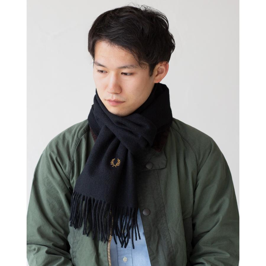 FRED PERRY フレッドペリー マフラー ラムウール スカーフ C4126