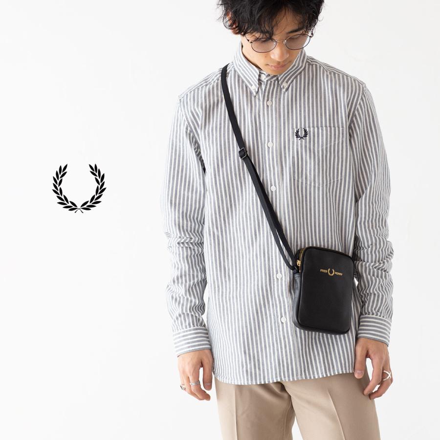 FRED PERRY（フレッドペリー） タンブル レザー サイドバッグ L8289