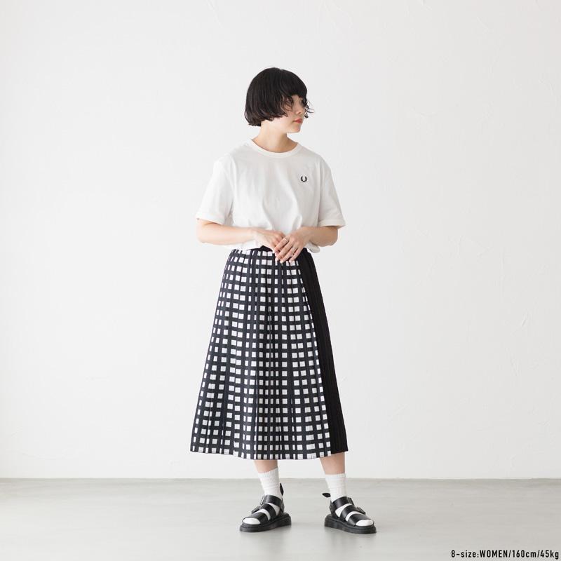 フレッドペリー パネルド スカート FRED PERRY F8688 レディース｜cocochiya｜02