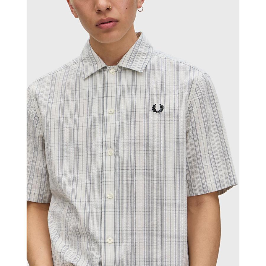 FRED PERRY（フレッドペリー） シアサッカー チェック シャツ FRED