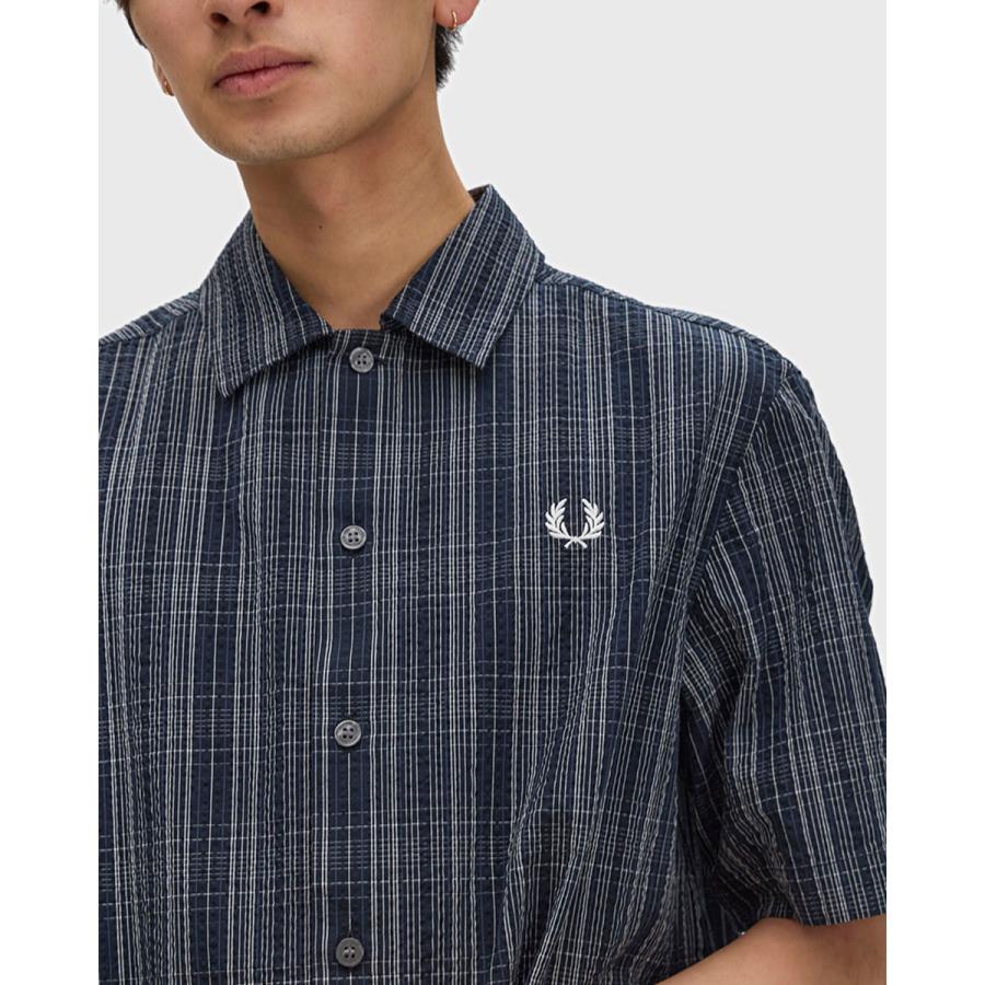 FRED PERRY（フレッドペリー） シアサッカー チェック シャツ FRED