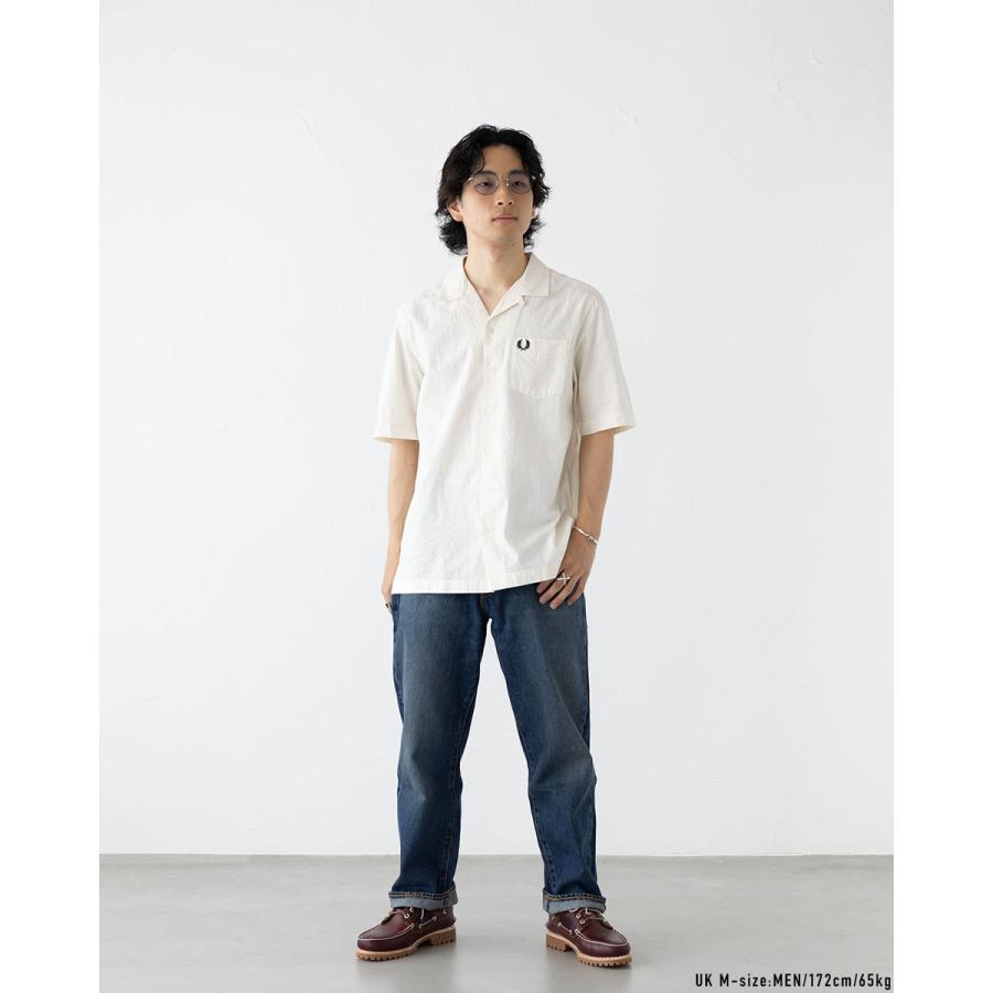 FRED PERRY（フレッドペリー） シアサッカー リビアカラー シャツ FRED