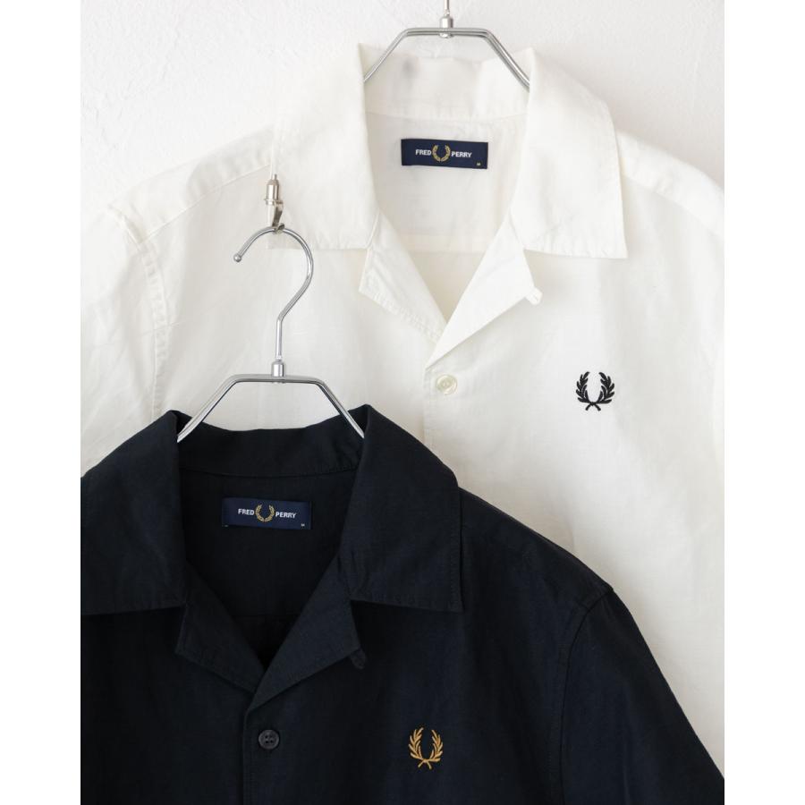 FRED PERRY（フレッドペリー） リネン ブレンド リビアカラー シャツ
