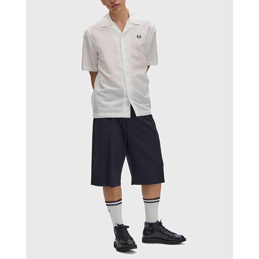 FRED PERRY（フレッドペリー） リネン ブレンド リビアカラー シャツ