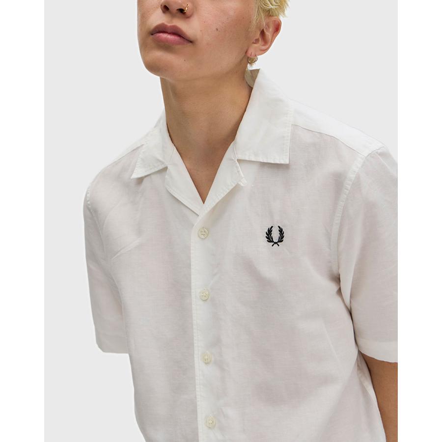 FRED PERRY（フレッドペリー） リネン ブレンド リビアカラー シャツ