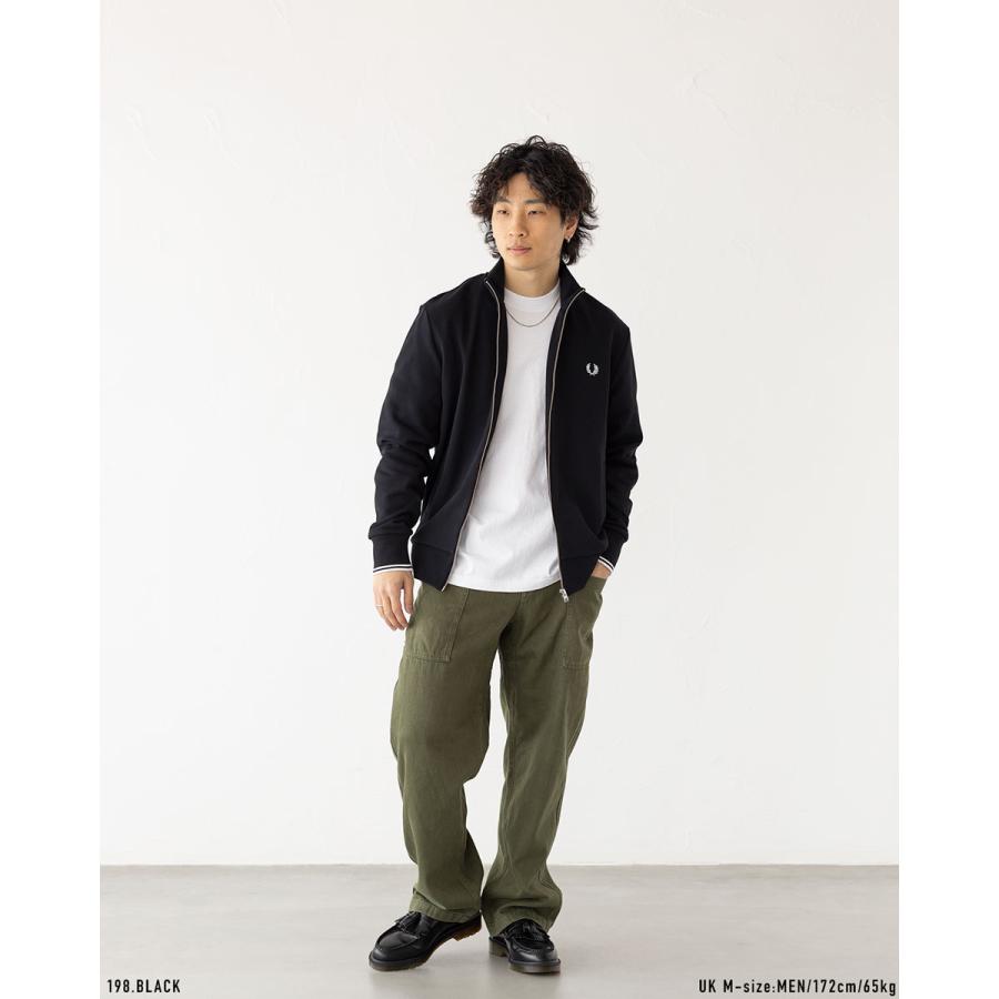 美品‼️一回着用‼️フレッドペリー　ジップスルー スウェットシャツ　ジャージ黒 FRED PERRY（フレッドペリー） ジップスルー スウェット シャツ J1327