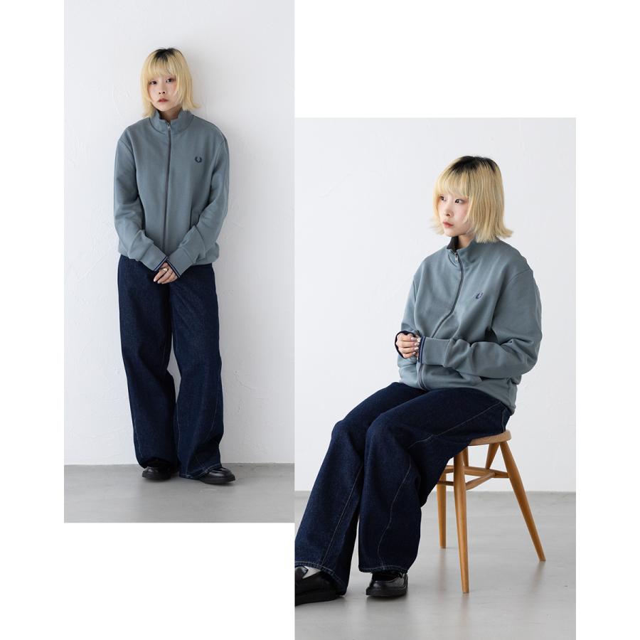 美品‼️一回着用‼️フレッドペリー　ジップスルー スウェットシャツ　ジャージ黒 FRED PERRY（フレッドペリー） ジップスルー スウェット シャツ J1327