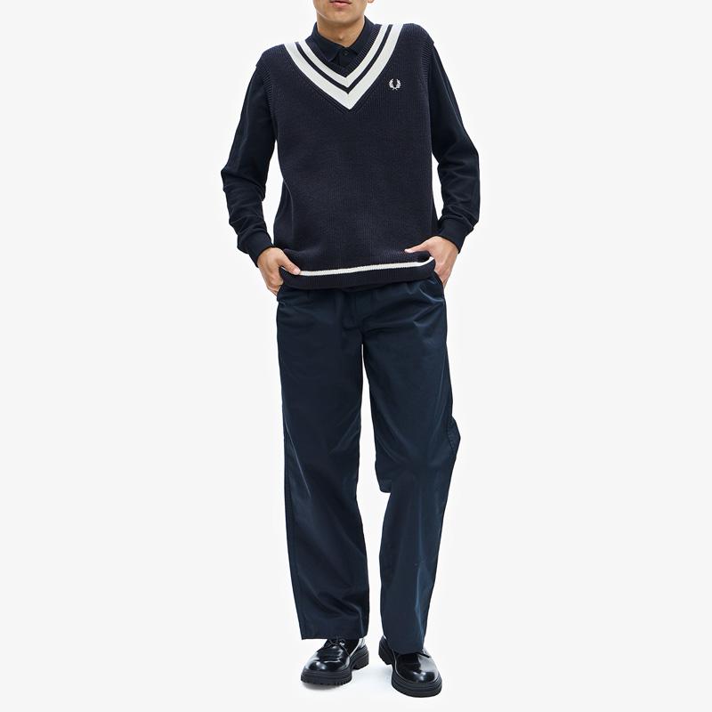 FRED PERRY フレッドペリー チルデン ベスト ストライプド V FRED PERRY フレッドペリー チルデン ベスト ストライプド V
