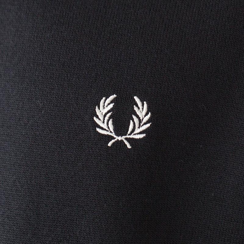 FRED PERRY ロゴ ハイネック ワイド プルオーバー ブラック FRED PERRY（フレッドペリー） ロールネック ジャンパー FRED PERRY
