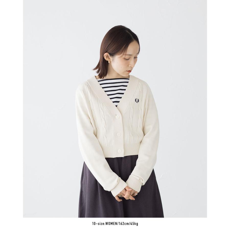 フレッドペリー ケーブル ニット カーディガン FRED PERRY  K1105 レディース | FRED PERRY | 04