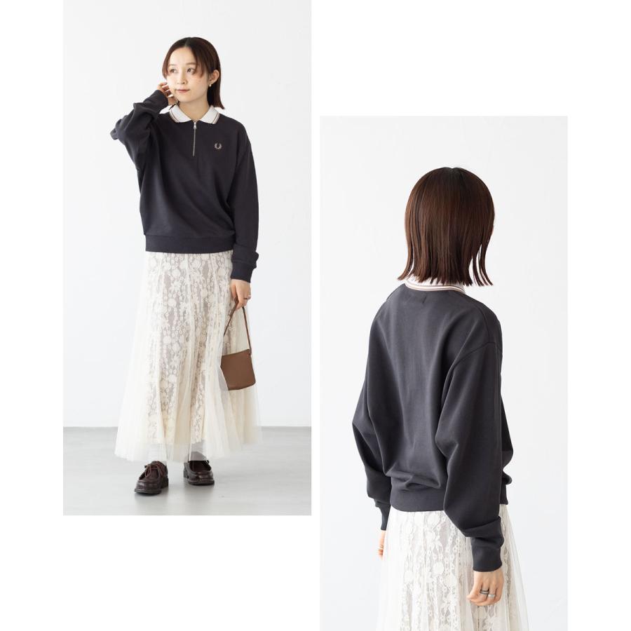 FRED PERRY フレッドペリー ジップ ネック カラー スウェット
