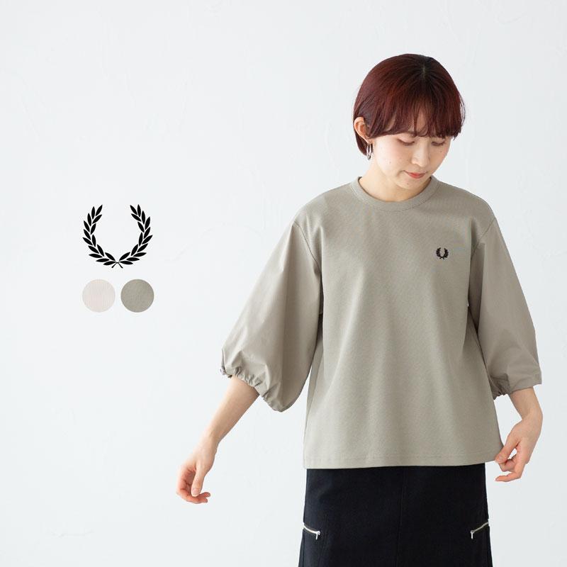 FRED PERRY（フレッドペリー） ギャザード スリーブ ピケ Tシャツ FRED