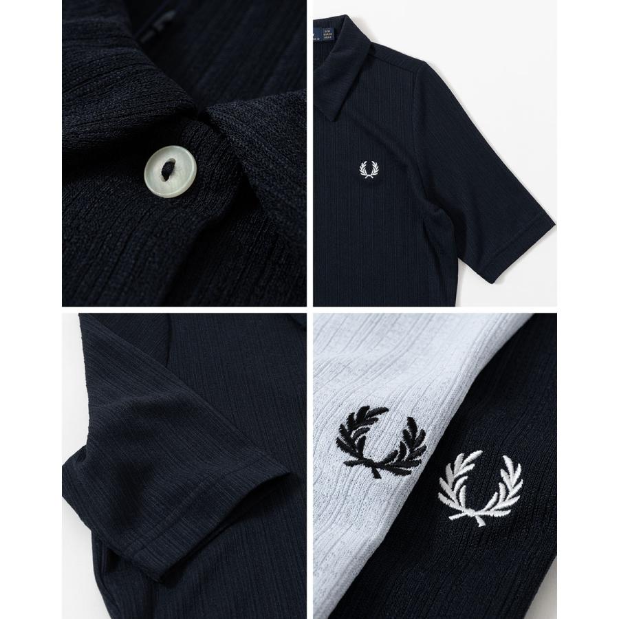 FRED PERRY（フレッドペリー） ボタン スルー シアー リブ ポロシャツ
