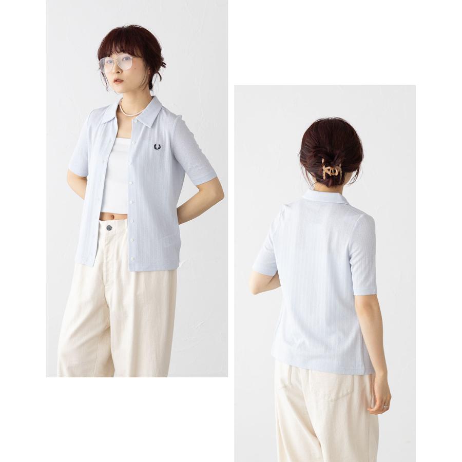 FRED PERRY（フレッドペリー） ボタン スルー シアー リブ ポロシャツ