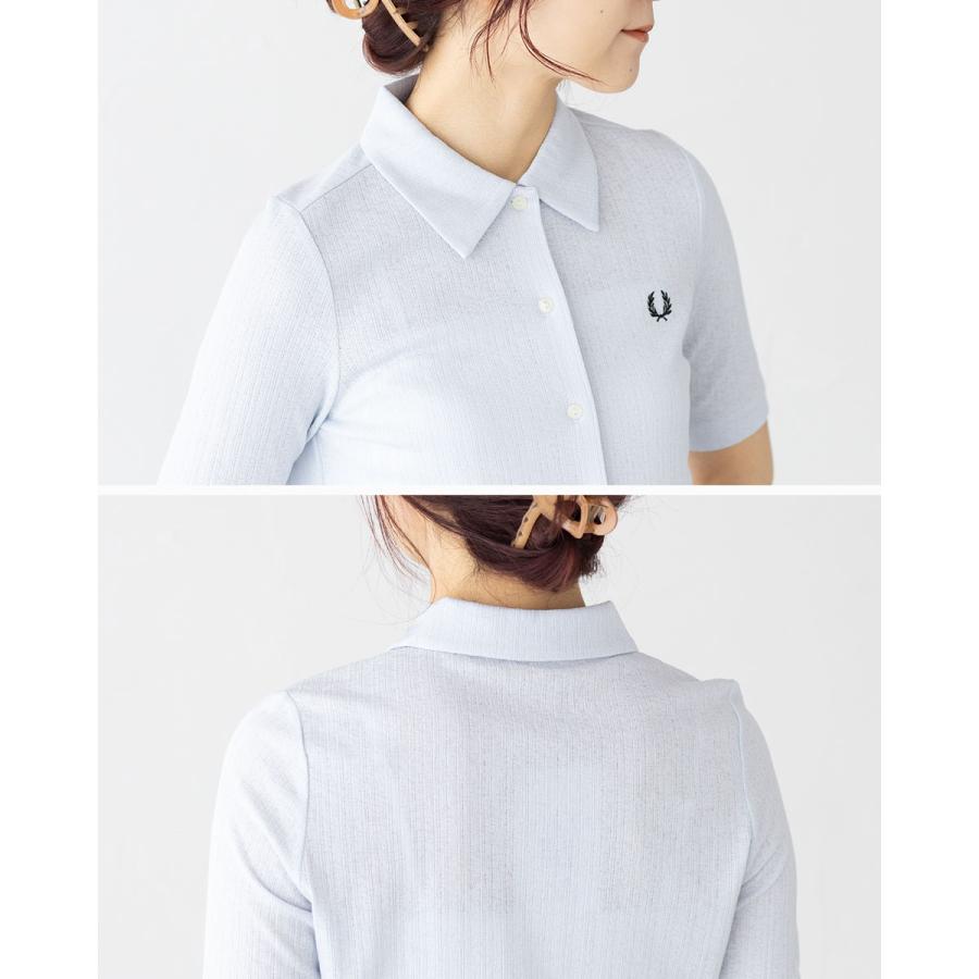 FRED PERRY（フレッドペリー） ボタン スルー シアー リブ ポロシャツ