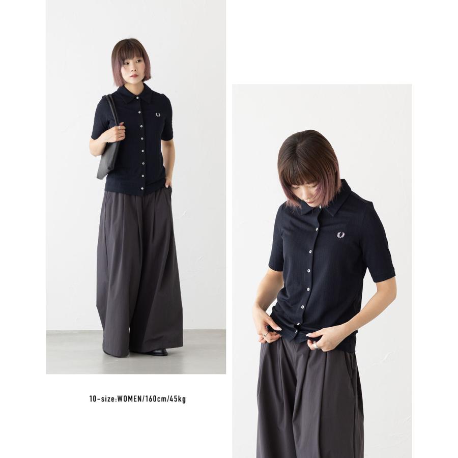 FRED PERRY（フレッドペリー） ボタン スルー シアー リブ ポロシャツ