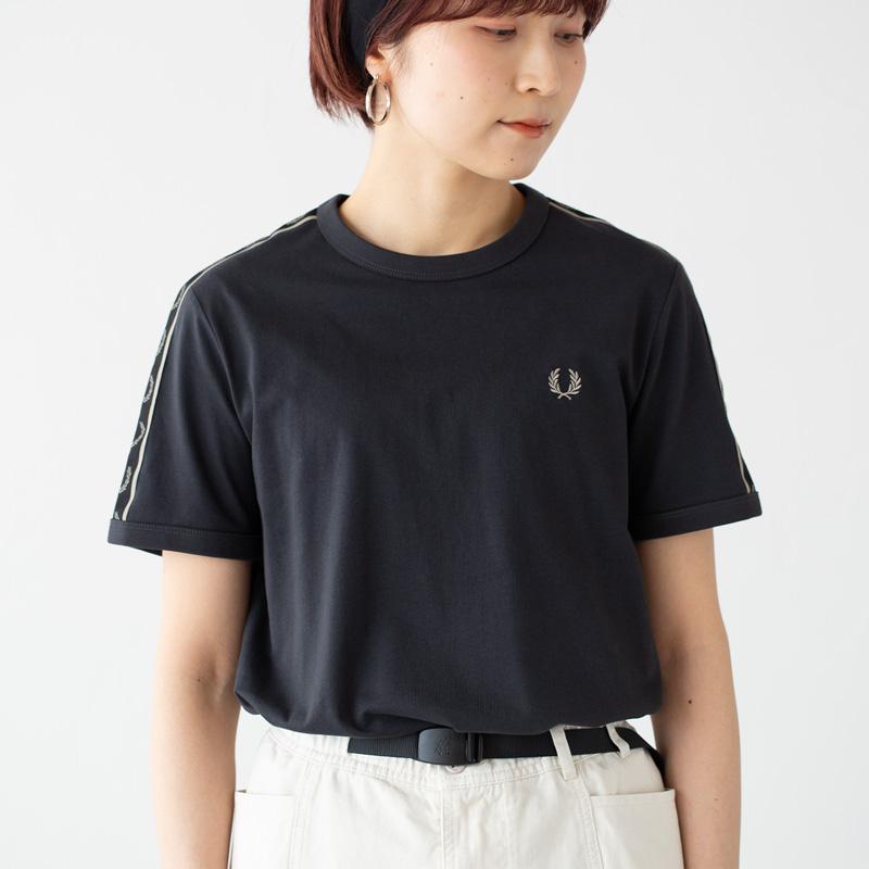 フレッドペリー FRED PERRY テープド リンガー Tシャツ レディース 半袖 [クロネコゆうパケット可]｜cocochiya｜09