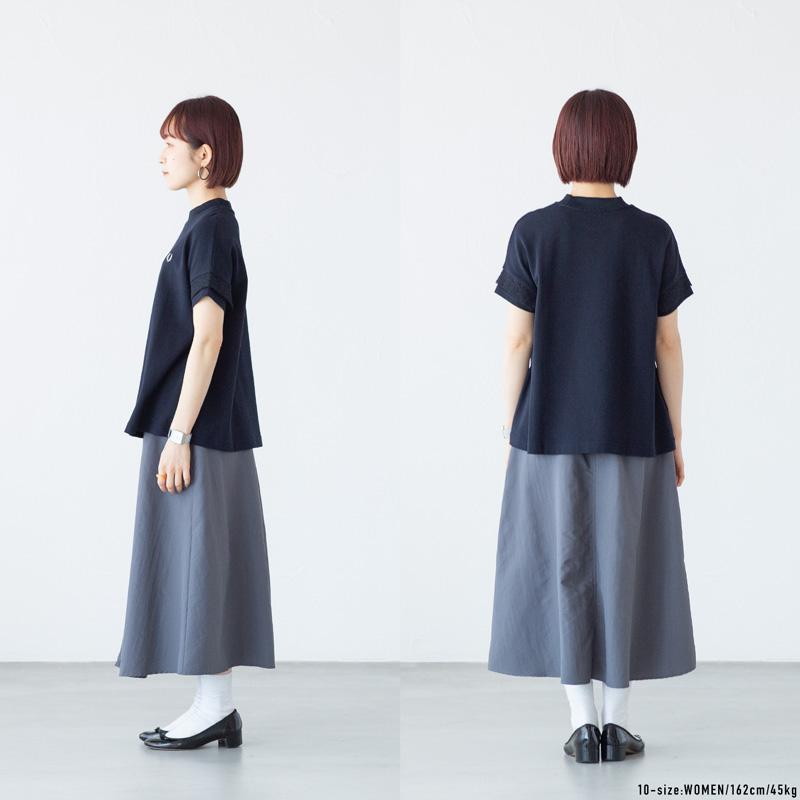 FRED PERRY レーステープルピケ 半袖Tシャツ ネイビー FRED PERRY フレッドペリー レース テープ ピケ Tシャツ