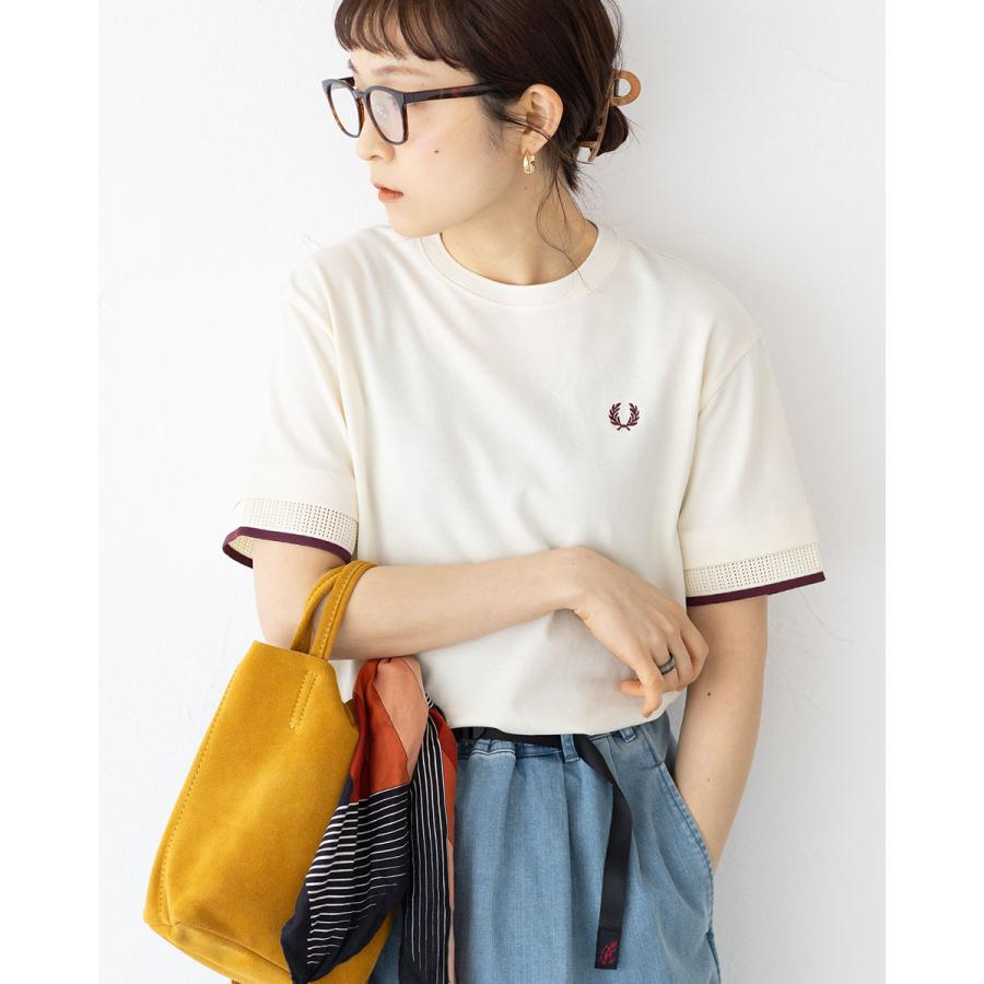 FRED PERRY（フレッドペリー） メッシュカフ ピケ Tシャツ FRED PERRY