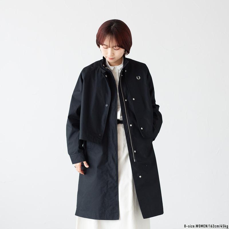 FRED PERRY ネイビー ロングコート FRED PERRY（フレッドペリー）の「MEN Zip-In Liner Parka