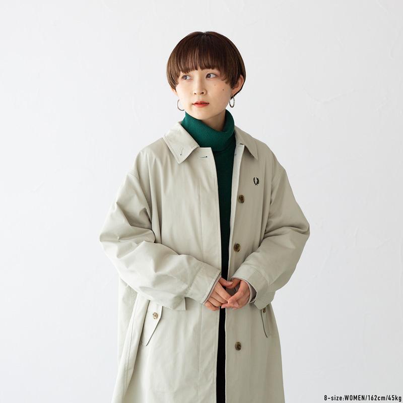 FRED PERRY フレッドペリー レディース オーバーコート F6365 FRED PERRY フレッドペリー レディース オーバーコート F6365