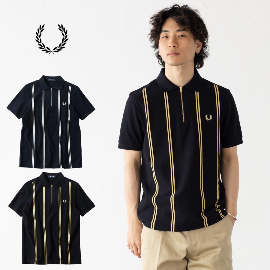 FRED PERRY（フレッドペリー） バーティカル ストライプ ポロシャツ
