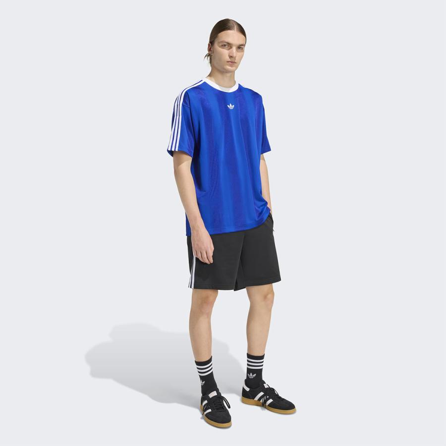 アディダス アディカラー ゲーム Tシャツ S ブルー adidas Originals アディダス Tシャツ アディカラー ジャカード