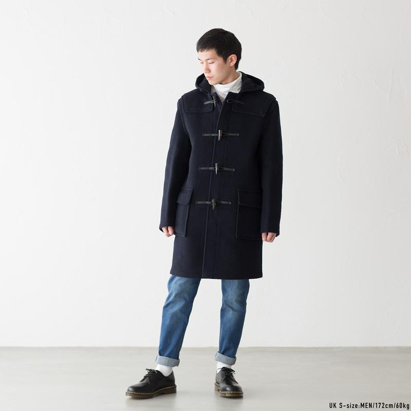 Mcgregor マックレガー Lサイズ メンズ ダッフルコート 薄手の中綿 長袖 無地 ボタン留め ウール ナイロン グリーン 緑色 上等