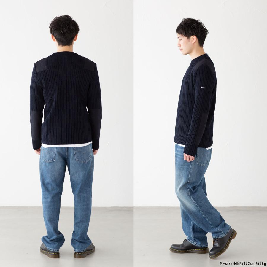 hits1125 美品 セントジェームス ニット 美品 SAINT JAMES セントジェームス 肩ボタン ボーダー セーター 紺×白