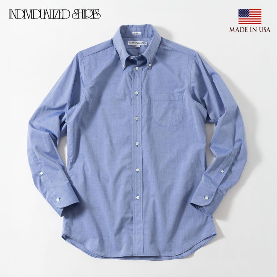 INDIVIDUALIZED SHIRTS シャンブレーシャツ USA製 INDIVIDUALIZED SHIRTS インディビジュアライズドシャツ 長袖