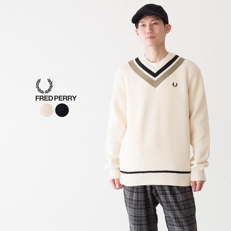 FRED PERRY フレッドペリー チルデン セーター K2544 ストライプ FRED PERRY フレッドペリー チルデン セーター K2544 ストライプ