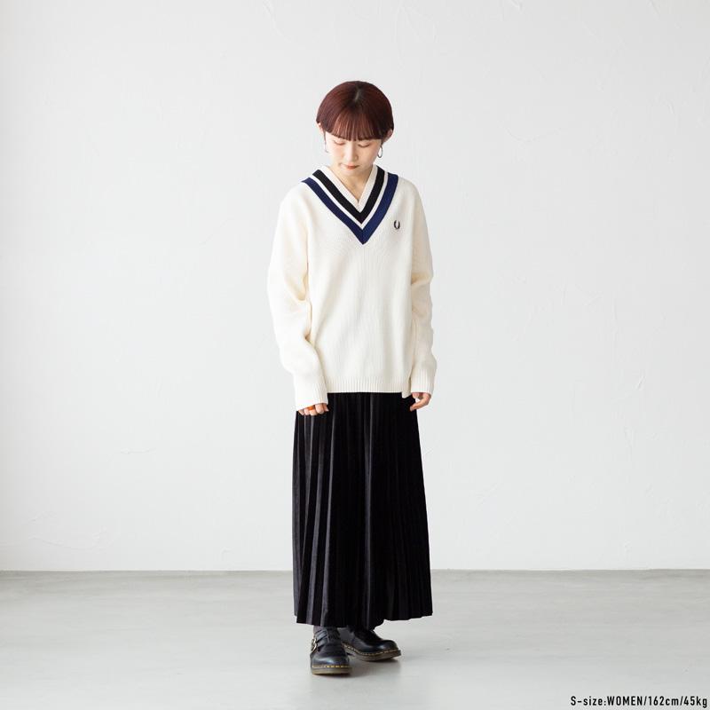 フレッドペリー チルデン セーター K4536 ストライプド Vネック ジャンパー Striped V-Neck Jumper｜cocochiya｜09