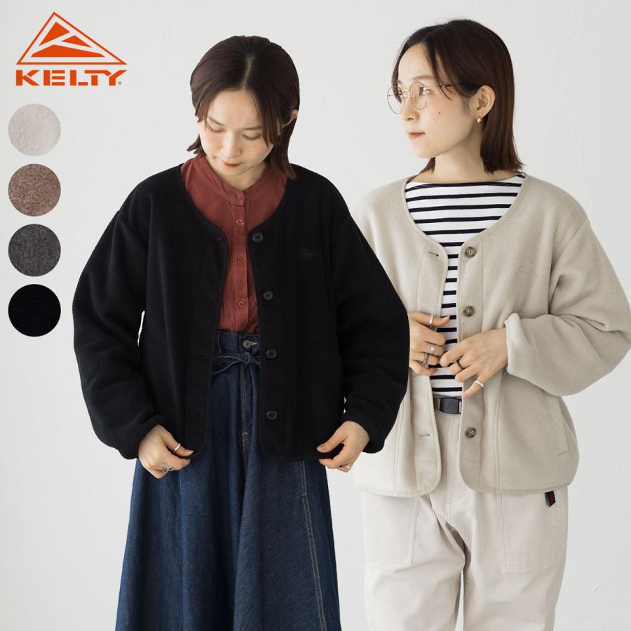 KELTY（ケルティ） パフリースカーディガン フリース クルーネック