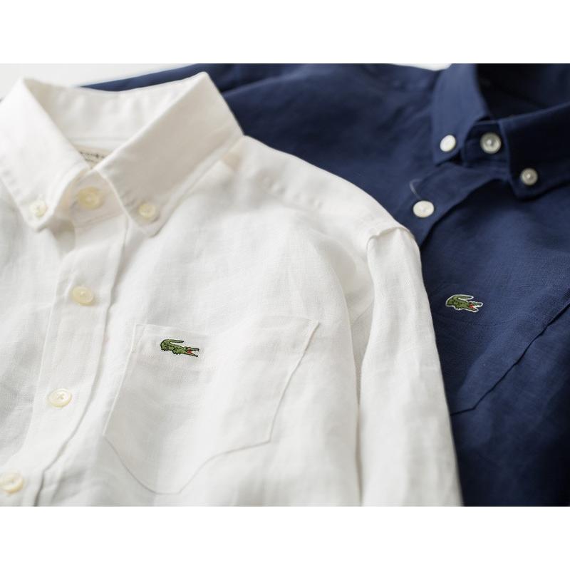ラコステ リネン ボタンダウンシャツ Ch162el メンズ 長袖 レギュラーフィット Lacoste Linenshirt ココチヤ 通販 Yahoo ショッピング