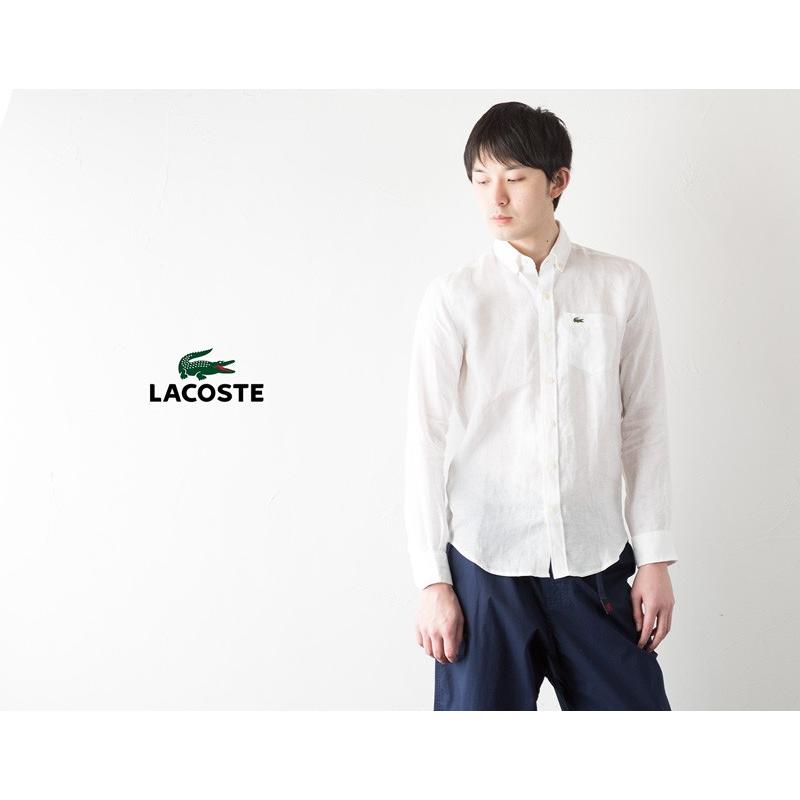 ラコステ リネン ボタンダウンシャツ Ch162el メンズ 長袖 レギュラーフィット Lacoste Linenshirt ココチヤ 通販 Yahoo ショッピング