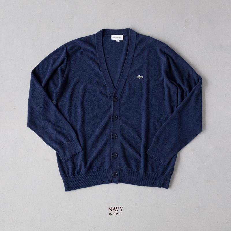 LACOSTE 無縫製 ニット Vネック カーディガン AH661EL LACOSTE 無縫製 ニット Vネック カーディガン AH661EL