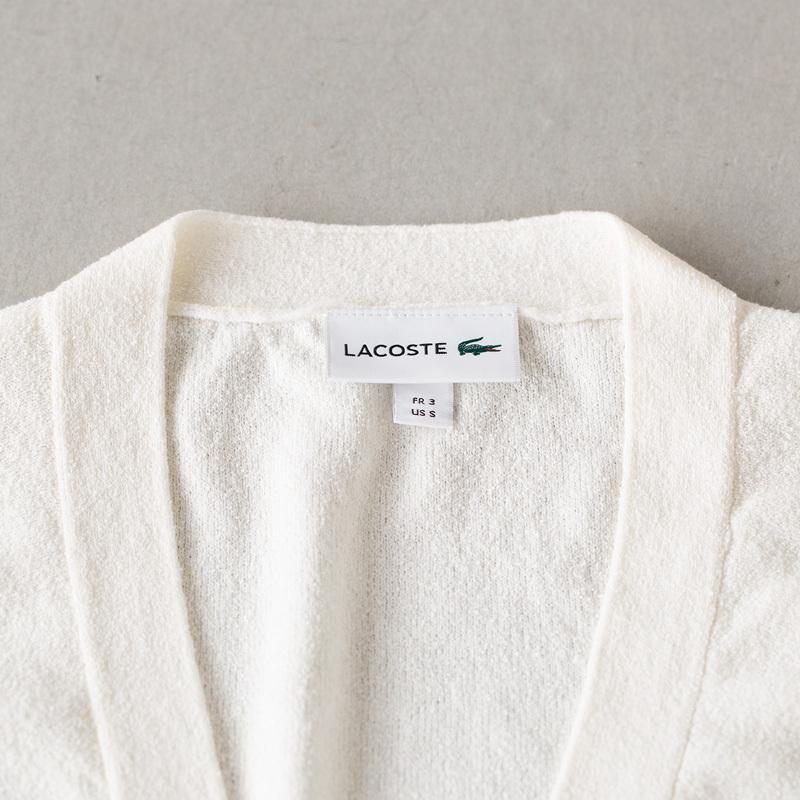 LACOSTE 無縫製 ニット Vネック カーディガン AH661EL LACOSTE 無縫製 ニット Vネック カーディガン AH661EL