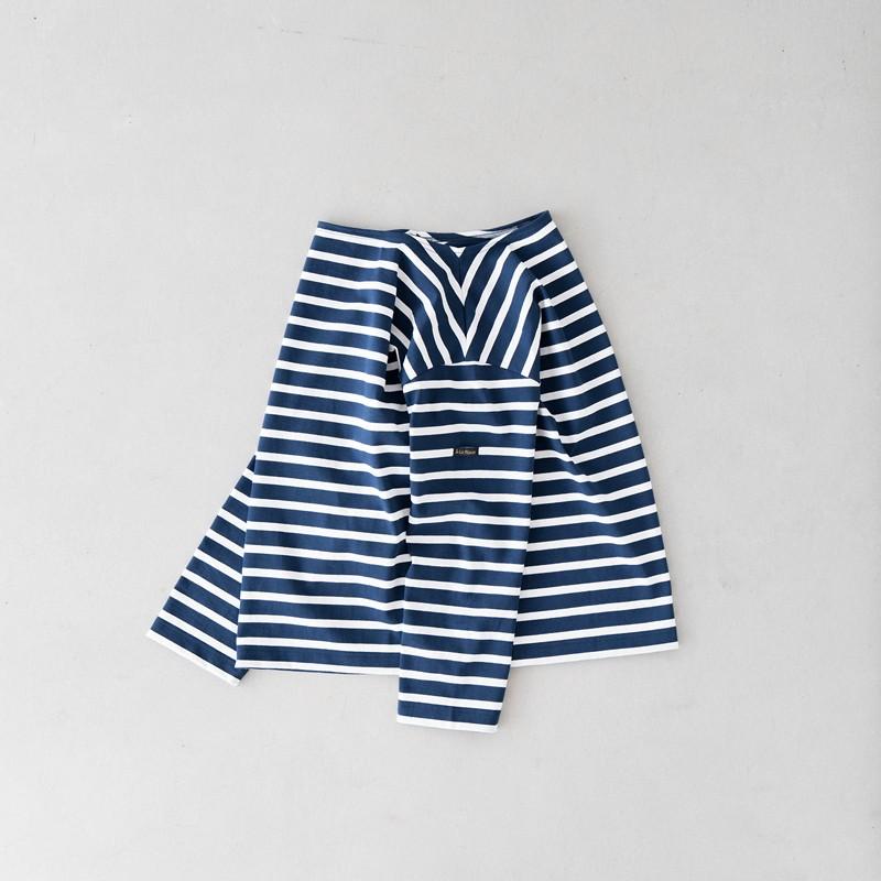 BEADSLEY ビアズリー ボーダーカットソー　ドロップショルダー　美品 ビアズリー BEARDSLEY ボーダー カットソー 刺繍｜Yahoo!フリマ