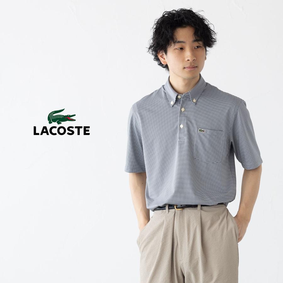 LACOSTE ラコステ マイクロチェック ポロシャツ PH6364-99 メンズ