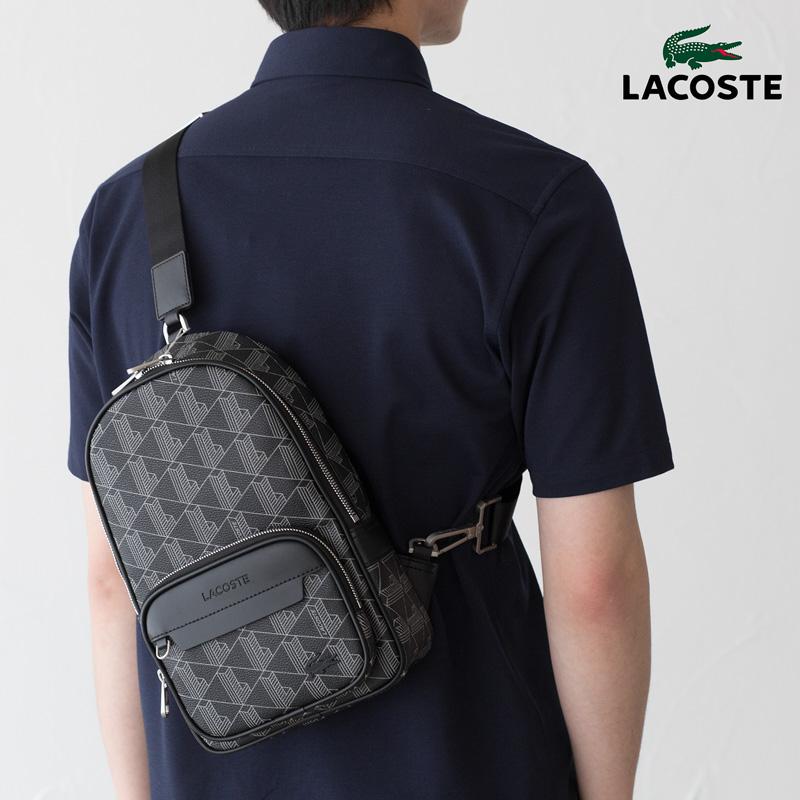 LACOSTE ラコステ ザ ブレンド モノグラムプリント ボディバッグ LACOSTE ラコステ ザ ブレンド モノグラムプリント ボディバッグ