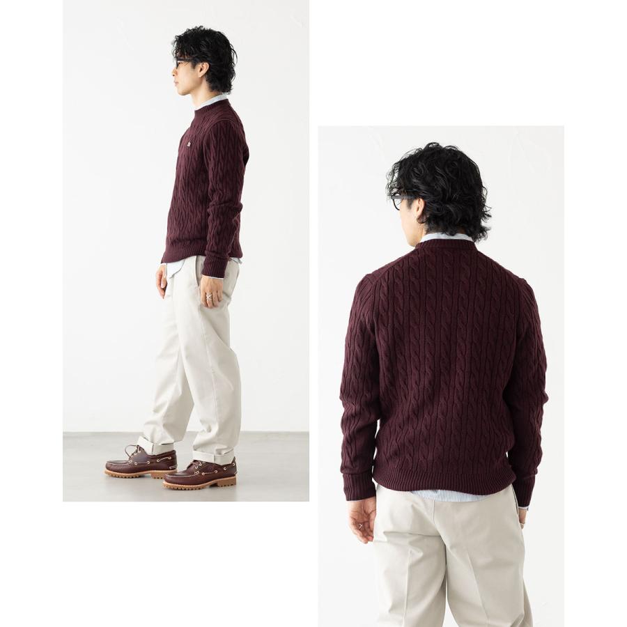 LACOSTE（ラコステ） ケーブル編み セーター ケーブル クルーネック