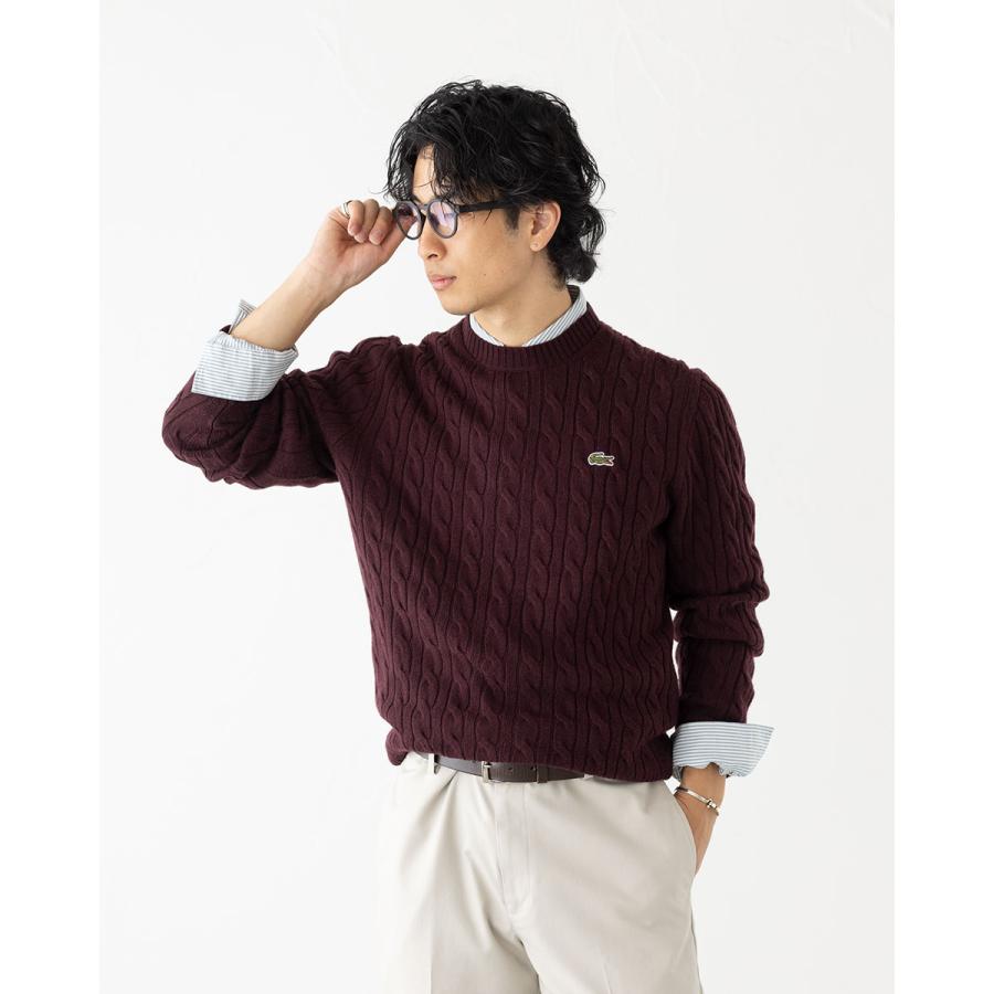 LACOSTE（ラコステ） ケーブル編み セーター ケーブル クルーネック