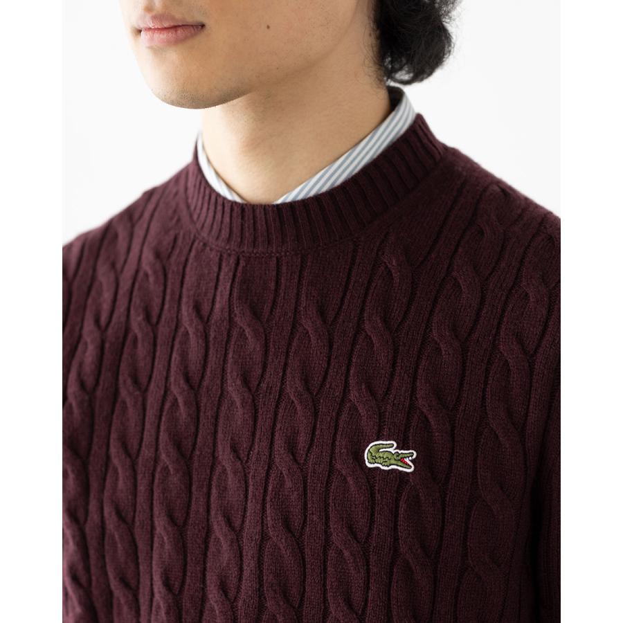 LACOSTE（ラコステ） ケーブル編み セーター ケーブル クルーネック