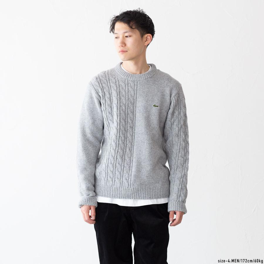 LACOSTE（ラコステ） アシンメトリー クルーネック ニットセーター