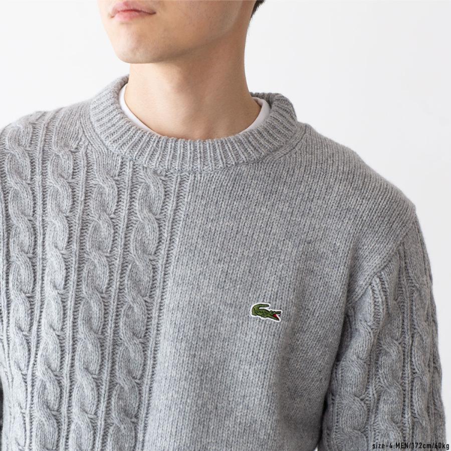LACOSTE（ラコステ） アシンメトリー クルーネック ニットセーター 