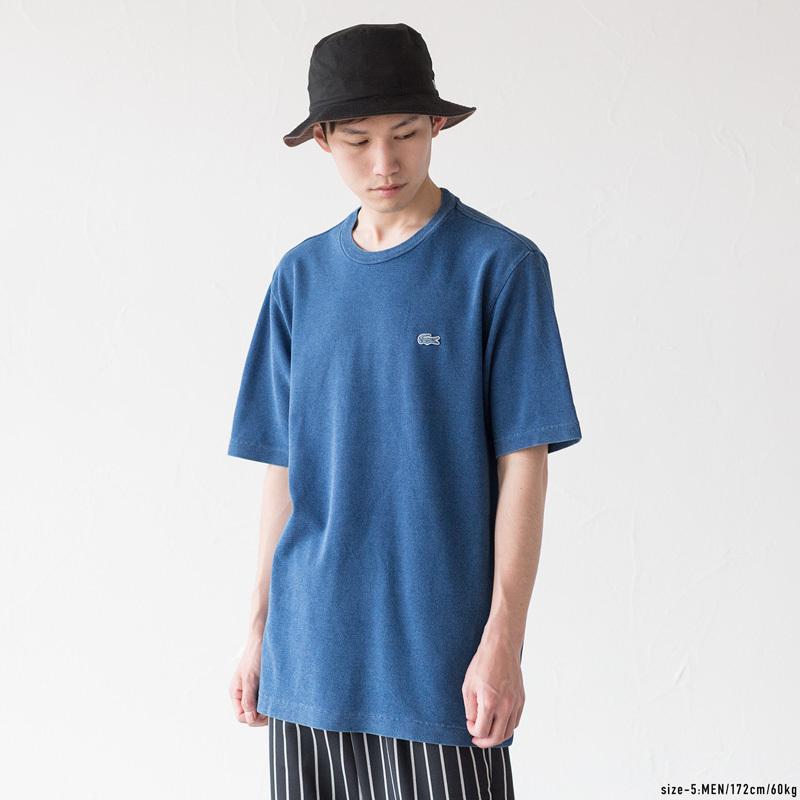 ラコステ ワンポイント刺繍 クラシックフィット ポロシャツ インディゴブルー LACOSTE - ラコステ ワンポイント刺繍 クラシックフィット