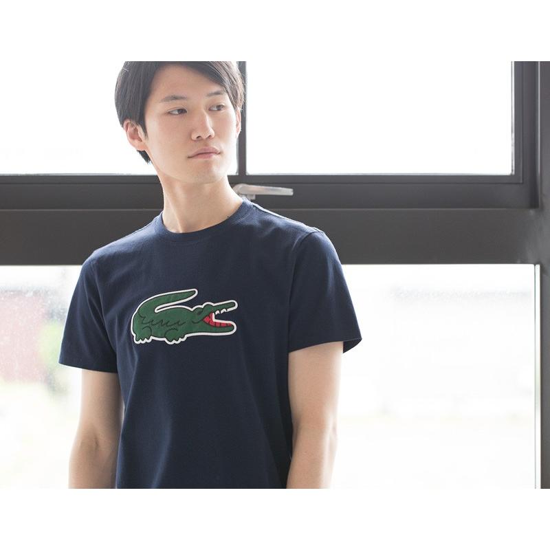 耐熱 二層 足あとぐらす (M) LACOSTE BIGLOGO Tシャツ デカワニ 通販 ラコステ Tシャツ